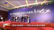 宁夏宝丰集团获2017中国企业社会责任卓越奖资讯完整版视频在线观看爱奇艺