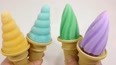 彩色冰淇淋牛奶甜筒制作