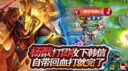 王者荣耀：杨戬配合队友击杀韩信，大招在手疯狂回血，高手啊