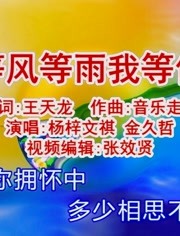 杨梓文祺和金久哲演唱的等风等雨我等你好听极了让人心醉