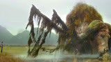 金刚骷髅岛：科考队撞见史前巨牛，竟还有巨型蜘蛛!吓坏了！