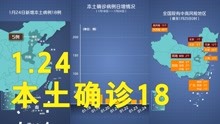 本轮疫情动态地图：1月24日本土确诊18例 其中新疆6例北京5例