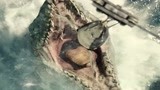 侏罗纪世界：沧龙一跃而起，一口生吞大鲨鱼，连观众们都全看呆了