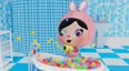 浴缸吹彩色泡泡认识海洋动物儿童早教动画