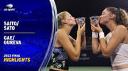 2023美网：青少年女双 古列娃组合逆转对手夺冠