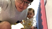江宏杰分享女儿的萌照，浑圆大眼睛超圆润的脸蛋，模样十分可爱