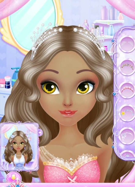 公主系列儿童益智游戏集  :甜心公主的美发屋 游戏
