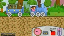 朵拉开火车，朵拉在开动她的小火车小游戏