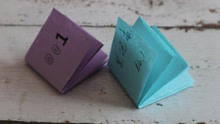 自制女生专用小笔记本教程，一张纸就能叠一个，制作起来非常简单