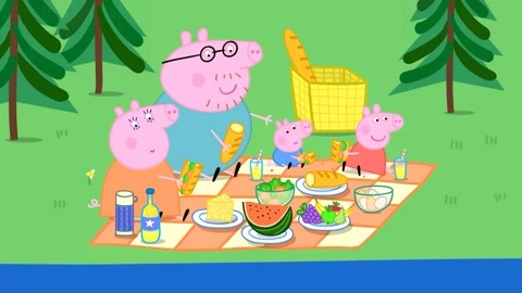 【嘉嘉的玩具屋】小猪佩奇和乔治喜欢野餐 简笔画