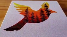 一幅飞鸟画的绘制方法