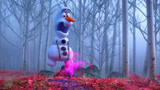 冰雪奇缘2：雪宝可可爱爱，在魔法森林玩耍，得亏胆子够大呀！