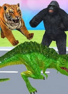 恐龙世界搞笑动画 恐龙大战金刚