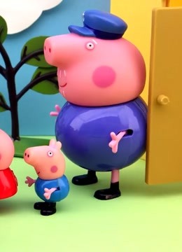 小猪佩奇tv动画 猪爷爷为佩奇送火车玩具