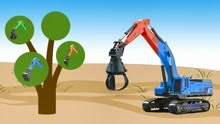 挖掘机在土地上施工