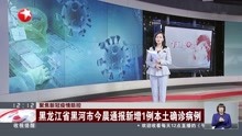 黑龙江省黑河市今晨通报新增1例本土确诊病例