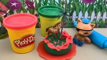 培乐多彩泥玩具，海底小纵队呱唧制作手工蛋糕！
