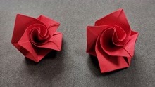 折纸玫瑰花简单教程