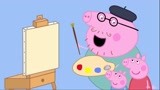 小猪佩奇：猪爸爸戴上贝雷帽，马上有了魔法，创造了第四种颜色
