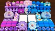 依玲手作：冻紫VS冻蓝，混合白色起泡胶，DIY冰雪奇缘水晶泥！