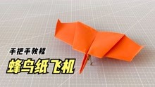 一架外形像蜂鸟的纸飞机