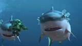 赛尔号大电影：阿铁打为救小机器人，被鲨鱼围攻