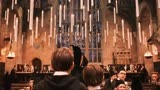 哈利·波特1：哈利第一次进入学院，悬浮的蜡烛，吃饭的大礼堂