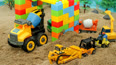 工程车在玩具沙漠世界开工