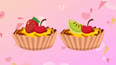 草莓和樱桃蛋挞